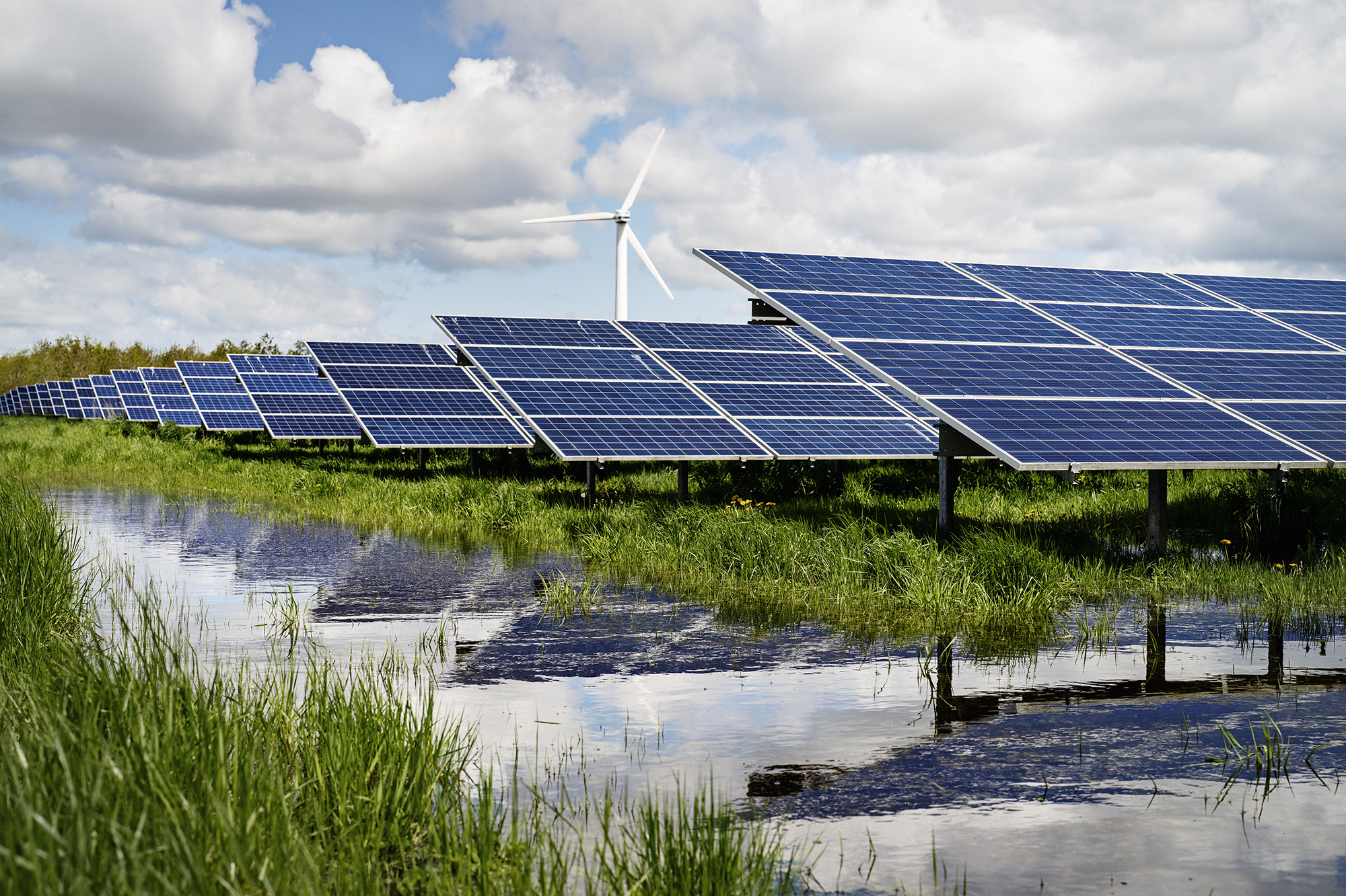 Image of solar panels in daylight